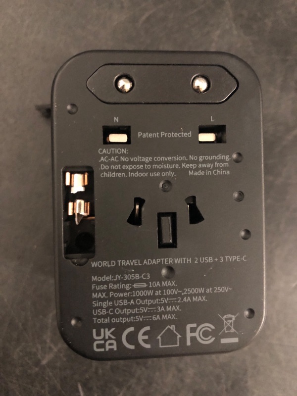 Photo 1 of Universal Travel Adapter, VINTAR International Power Adapter with 6A 3 USB C and 2 USB Ports, All in One Travel Essentials Plug Adapter, Worldwide Outlet Converter for Europe UK USA AUS(Type C/G/A/I)
