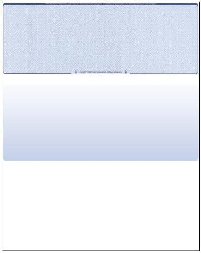 Photo 1 of Compuchecks Tamper-Guard Security Blank Check Paper - 300 Business Checks Compatible with QuickBooks - Check Stock on top and Paycheck Stub on Bottom - Blue Diamond

