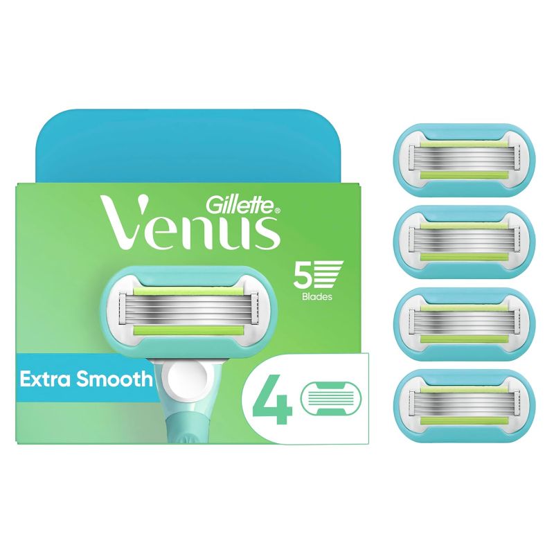 Photo 1 of Gillette Venus Extra Smooth Womens Razor Blade Refills, 4 Count, Designed for a Close, Smooth Shave