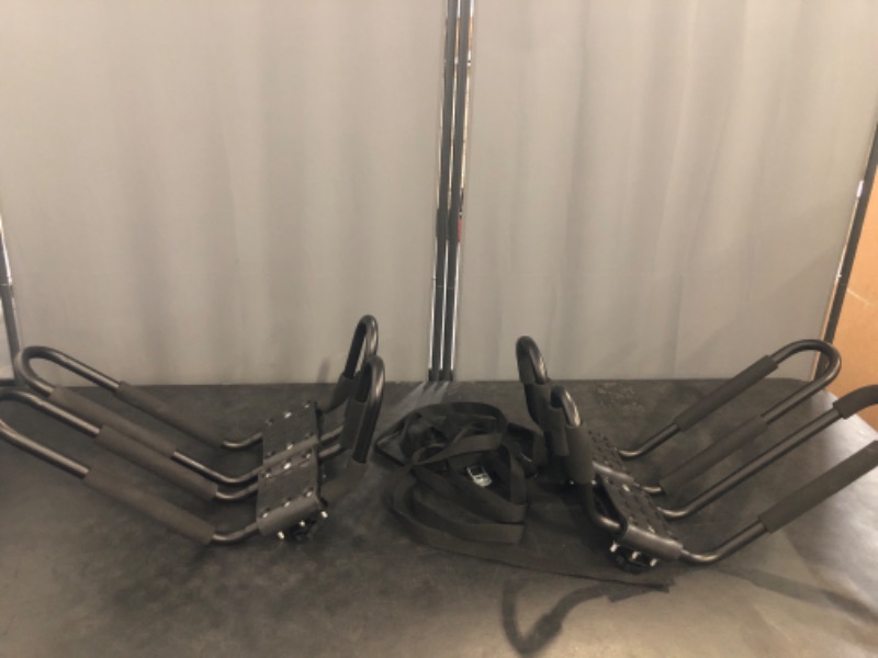 Photo 1 of Taelakeni 2 Pairs Kayak Carrier Racks, Universal Cars Kayak Roof J Bar Rack
