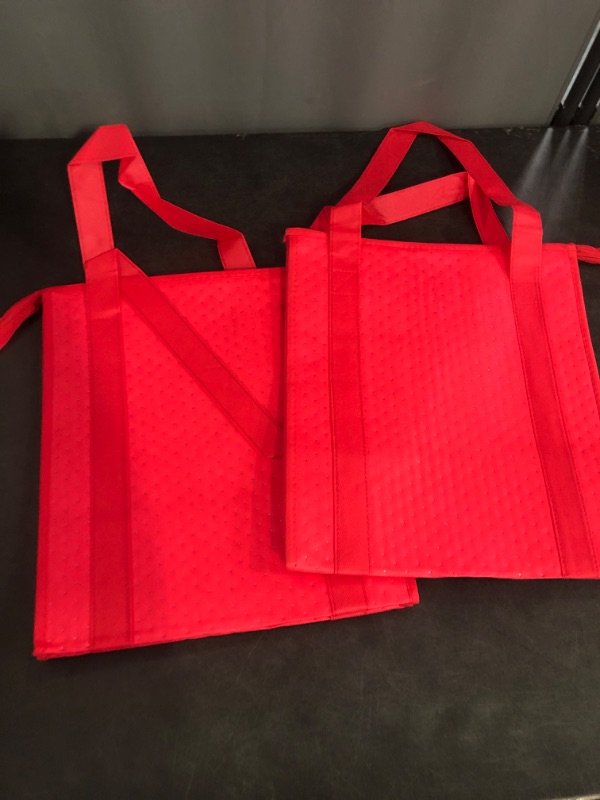 Photo 1 of Hannah Smart Large Capacity Heavy Duty Insulated Shopping Bag (2, Red)
