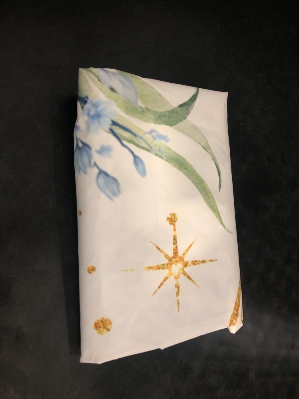 Photo 1 of God Bless Backdrop for Boy First Holy Communion Baptism Background Blue Floral Glitter Christening Party Decorations Banner Newborn Baby Shower Photography Banner (7x5FT: 84x60 inch)
