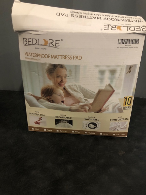 Photo 1 of BEDLORE Waterproof Mattress Protector, Queen Size Mattress Pad Noiseless with Deep Pocket 6"-18" Depth, Soft Breathable Dirt-Proof Bed Mattress Cover Washable for Home, Bedroom, Hotel (Gray)