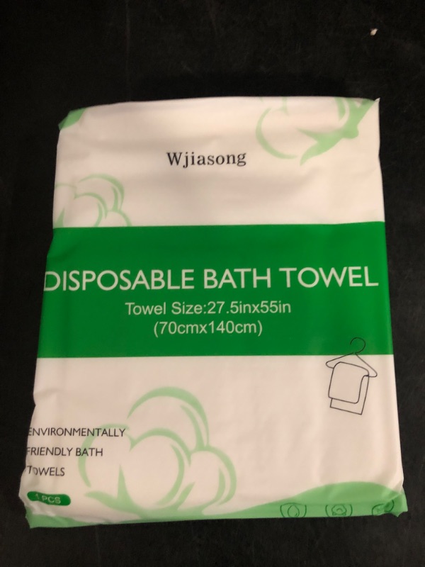 Photo 1 of WETFERF Disposable Bath Towels 55 in x 27.5 in - 20 Pack, Large Single-Use Towels for Travel, Gym, Camping - Soft, Quick Dry & Eco-Friendly
