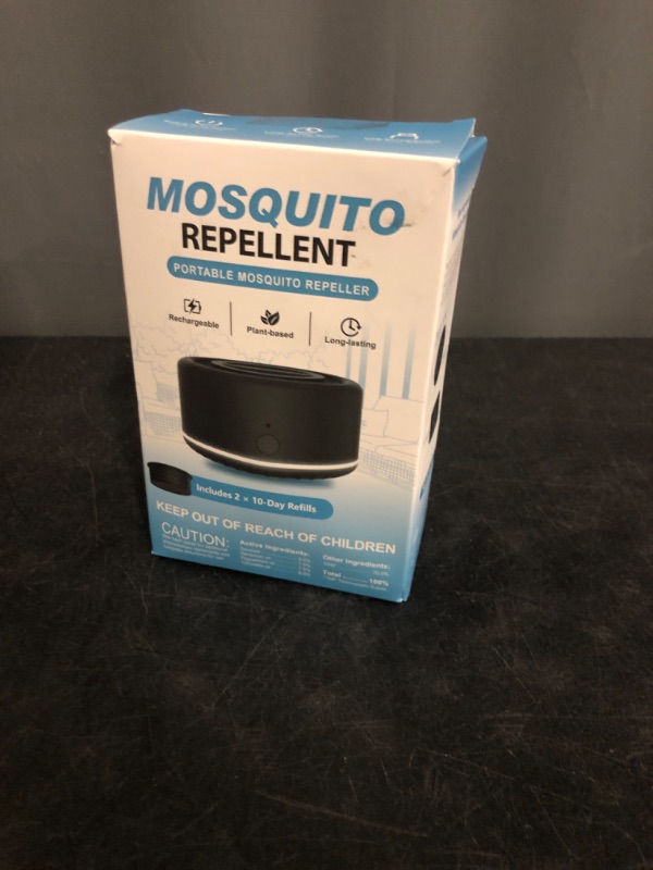 Photo 1 of Mosquito Repellent Outdoor Patio Rechargeable Portable Insect Repeller Indoor 30 ft Bug-Free Protection Mosquitoes Repellant Device Camping Hiking Outing (2 Refills)

