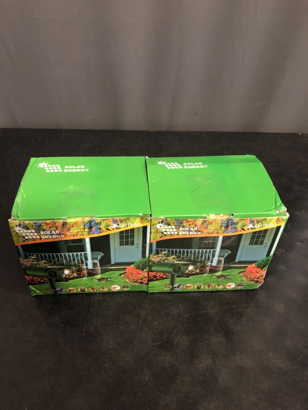 Photo 1 of 4Pack Solar Ultrasonic Animal Repellent Outdoor Deer Repellent Devices with Motion Detection&Flash Light Squirrel Cat Raccoon Rabbit Dog Deterrent,Keep Rodent Chipmunk Squirrel Away for Yard Garden
