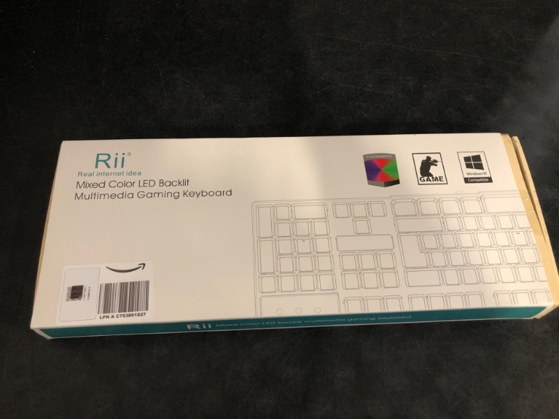 Photo 1 of Rii RK100+ Multiple Color Rainbow LED Backlit Large Size USB Wired Mechanical Feeling Multimedia PC Gaming Keyboard,Office Keyboard for Working or Primer Gaming,Office Device
