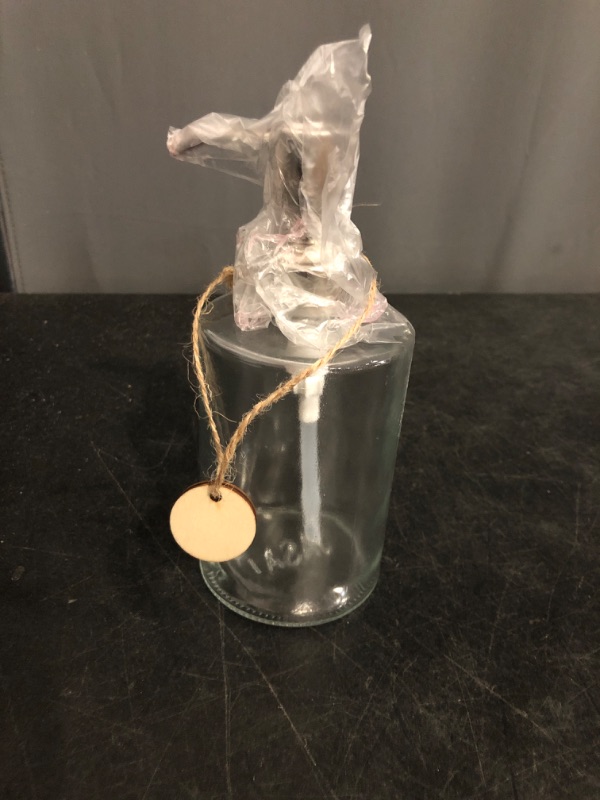 Photo 1 of JASAI 16OZ Cylinder Glass Soap Dispenser with Rust Proof Stainless Steel Pump, Refillable Bathroom Soap Dispenser for Hand Soap, Dish Soap, Liquid Soaps and Kitchen (Clear)
