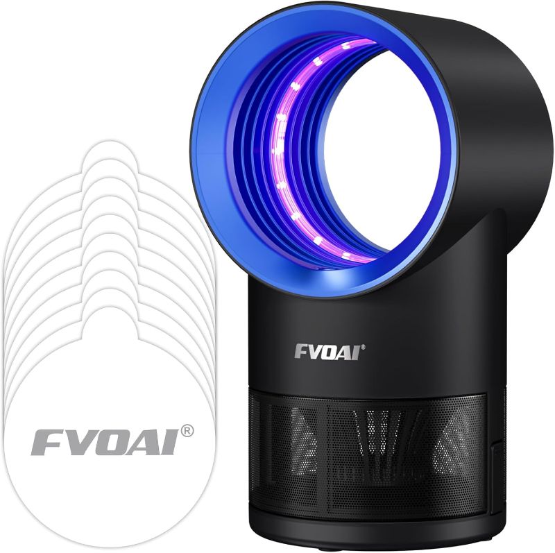 Photo 1 of Fly Traps Indoor,Fruit Fly Trap for Indoors Mosquito Trap Indoor Insect Trap with Suction, Time Setting, Bug Light & 10 Pcs Sticky Glue Boards (Blue)