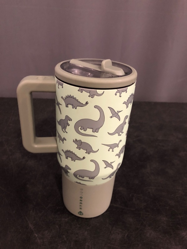 Photo 1 of HydroJug Kids - 20 oz Insulated Kids Water Bottle with Flip Straw & Handle | Leak-Proof & Durable | Perfect for School, Sports, Lunch, Travel & Camp, Dinosaur