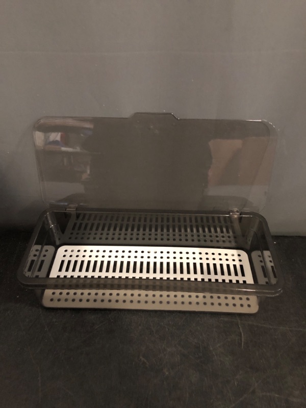 Photo 1 of Cabilock 3Pcs Flatware Tray Drawer Organizer with Lid Chopsticks Drain Silverware Tray with Lid Cutlery Countertop Storage Container Tableware Storage Organizer Easy Clean