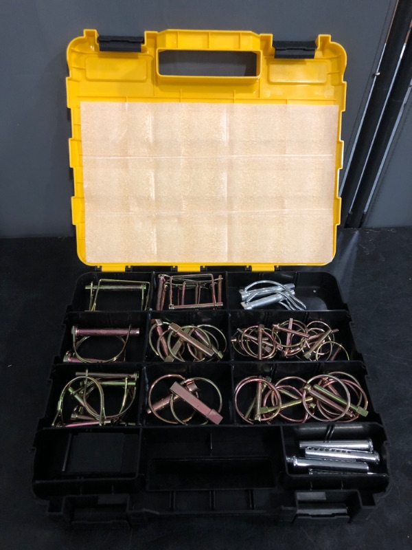Photo 1 of 367 PCS Heavy Duty Pin Assortment Kit, Hitch Pins R Clip PIns/ Hair Pins/ Lynch Pins/ PTO Pins/ Cotter Pins/ Clevis Pins for Trucks Trailers Tractors Mowers 3 Point Accessories, Farm, Lawn and Garden