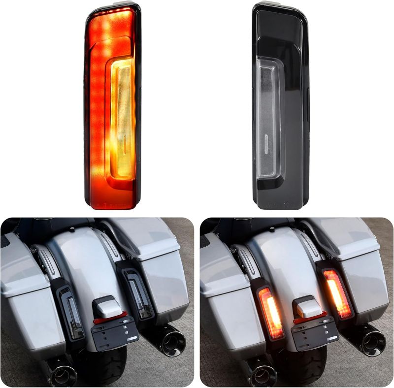 Photo 1 of Rear Fender Light Saddlebag Side Light for Road Glide Street Glide 2024, Smoked Auxiliary LED Run Brake Turn Lamps Lights for Harley Road Glide Street Glide 2024-2025 & CVO 2023-2025
