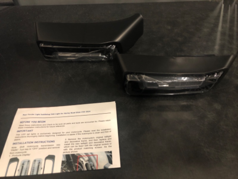 Photo 1 of Rear Fender Light Saddlebag Side Light for Road Glide Street Glide 2024, Smoked Auxiliary LED Run Brake Turn Lamps Lights for Harley Road Glide Street Glide 2024-2025 & CVO 2023-2025