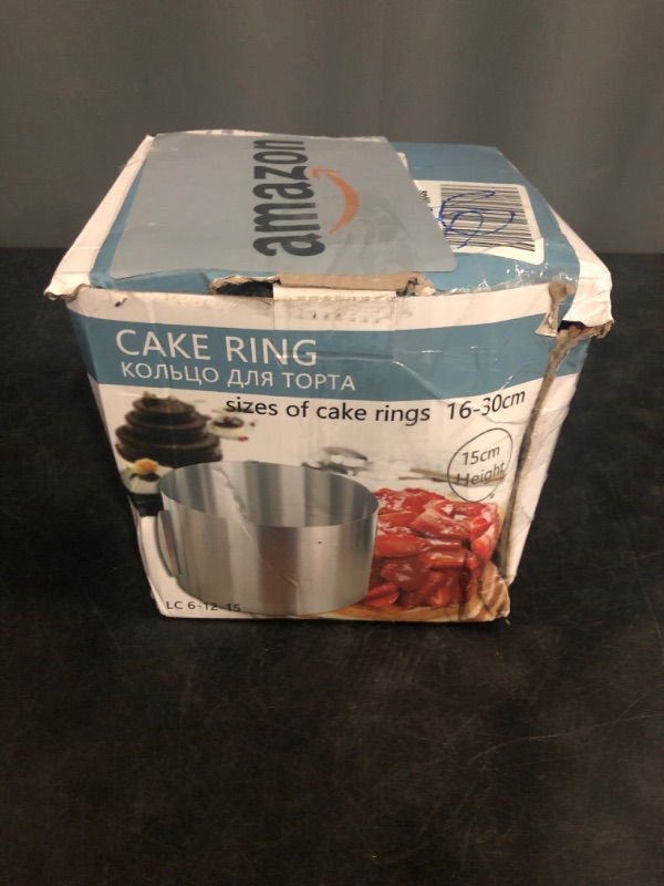 Photo 1 of Cake Ring Extra High 15cm Acetate Cake Collar Set - Adjustable 6 to12Inch Stainless Steel Round Cake Mousse Molds Baking Ring with 6.3inchx394inch Clear Acetate Sheets Cake Roll for Pastry, Cake Decor
