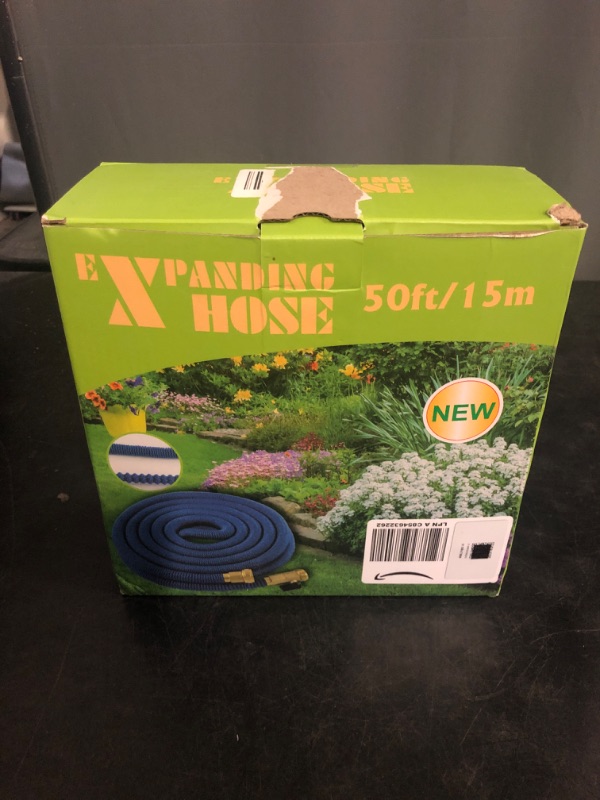 Photo 1 of 50 ft Garden Hose -Heavy Duty Water Hoses, Kink-free, Flexible&Lightweight Car Washing Pipe with 3/4" Solid Brass Connectors, Rubber Hoses with Spray