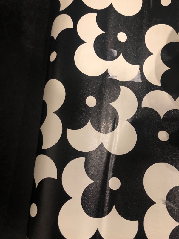 Photo 1 of Ismoon Geometric Peel and Stick Wallpaper Boho Black and Beige Contact Paper 118"x17.3" Vintage Floral Wallpaper Removable Self-Adhesive Wall Paper Waterproof for Bathroom Wall Decor Vinyl
