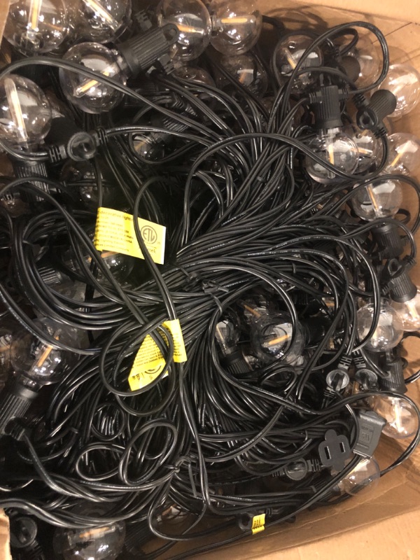 Photo 1 of Outdoor Patio String Lights, 240FT LED with 120+4 ST38 Vintage Edison Bulbs, Waterproof Connectable Hanging Lights for Outside Backyard Bistro Porch (120FTx2)
