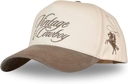 Photo 1 of Vintage Western Trucker Hat | Men & Women | Country Cute Caps for Cowgirls Cowboys | Camo Denim Embroidered Cotton | Snapback
