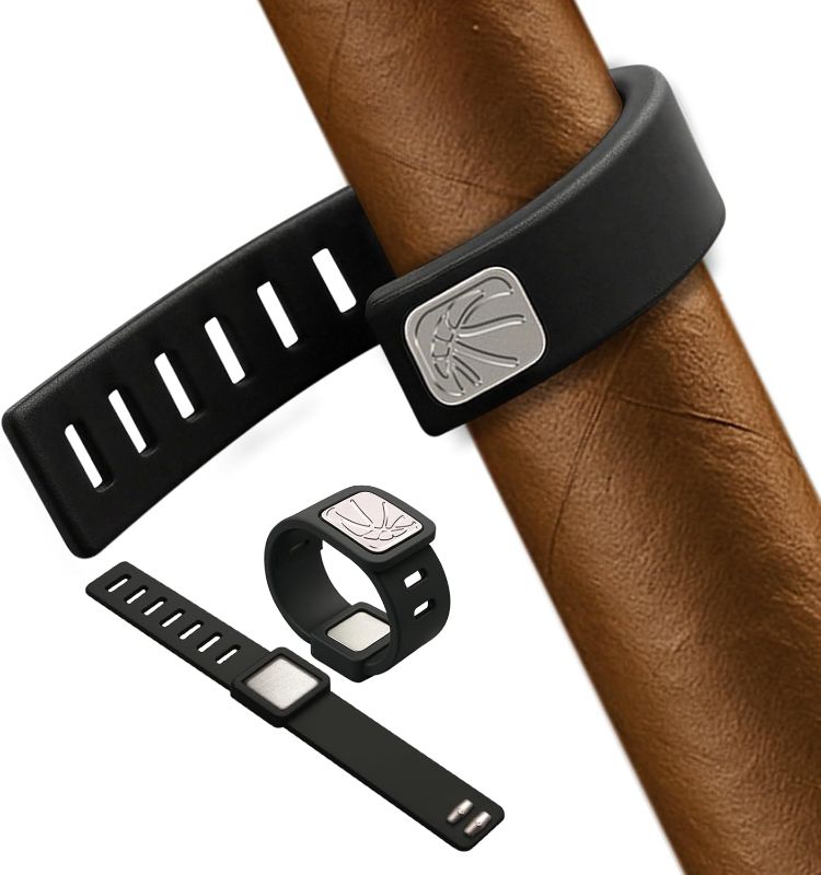 Photo 1 of 2 Pack Magnetic Cigar Holder for Golf Cart – Adjustable Clip Fits 38-60 Ring Gauges – Hands-Free Cigar Accessories for Golfing, Fishing, Camping, Outdoor & Travel (Black)
