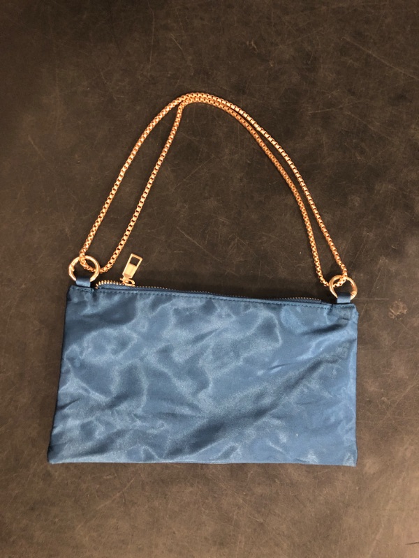 Photo 1 of Women Satin Evening Handbag Wedding Prom Clutch Purse Formal Cocktail Party Clutches Shoulder Bag with 2 Bag Chains