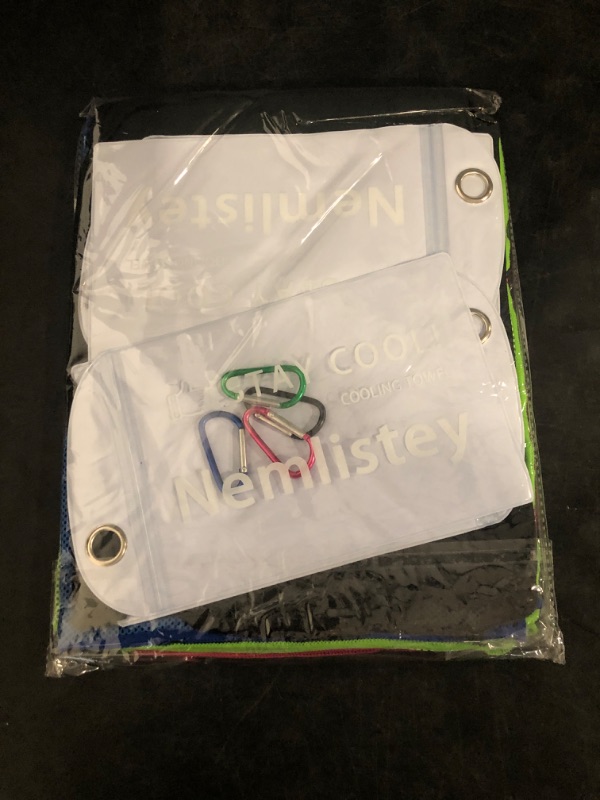 Photo 1 of 4 Pack Cooling Towels, Soft Breathable Cooling Towels for Neck and Face, Microfiber Gym Towels for Men and Women with Waterproof Bag & Carabiner, Sweat Towel for Yoga, Golf, Hiking, Running