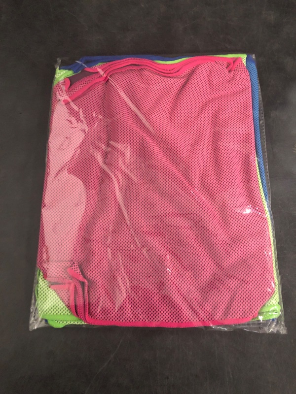 Photo 1 of 4 Pack Cooling Towels, Soft Breathable Cooling Towels for Neck and Face, Microfiber Gym Towels for Men and Women with Waterproof Bag & Carabiner, Sweat Towel for Yoga, Golf, Hiking, Running