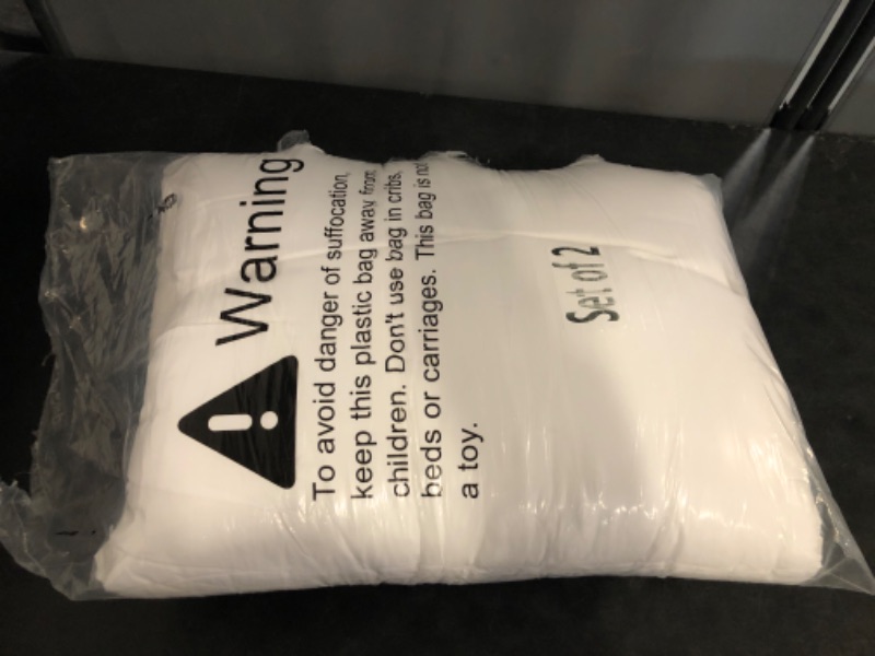 Photo 1 of 18 x 18 Throw Pillow Inserts Pack of 2 Medium White Decorative Square Pillows for Couch Bed Sofa Cushion Sham Stuffer Indoor