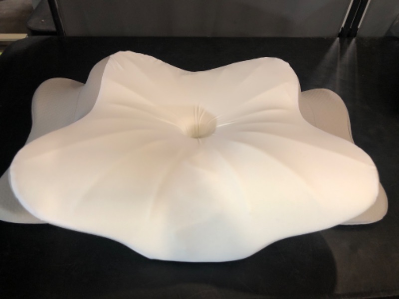 Photo 1 of DONAMA Cervical Pillow for Neck and Shoulder,Contour Memory Foam Pillow,Ergonomic Neck Support Pillow for Side Back Stomach Sleepers with Pillowcase