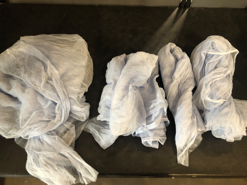 Photo 1 of 4 Pack Baby Blue Cheesecloth Table Runner 20 x 120 inch Gauze Table Runners 10 FT Long,Semi Sheer Cheese Cloth Fabric Table Runner Bulk for Wedding,Party,Baby Shower,Bridal Shower Decoration