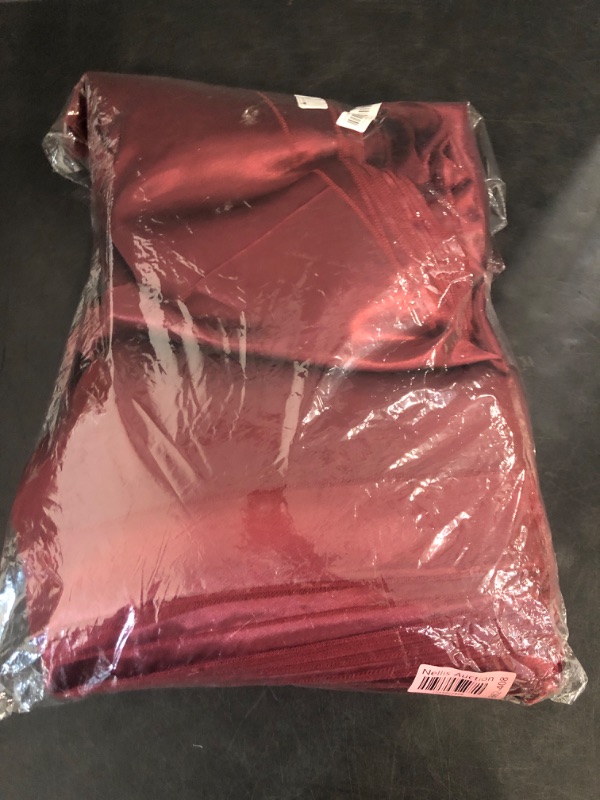 Photo 1 of Cloth Napkins 100PCS Christmas Red Satin Napkins, 30x30cm Square Satin Napkins Silky Soft Dinner Napkins for Wedding Thanksgiving Decoration(Dark red)