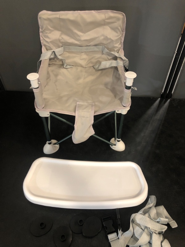 Photo 1 of PandaEar Portable Baby Seat Travel| Compact Fold with Straps for Indoor/Outdoor Use| Great for Camping, Beach, Lawn |Toddlers, Kids, Boys, Girls (Grey)
