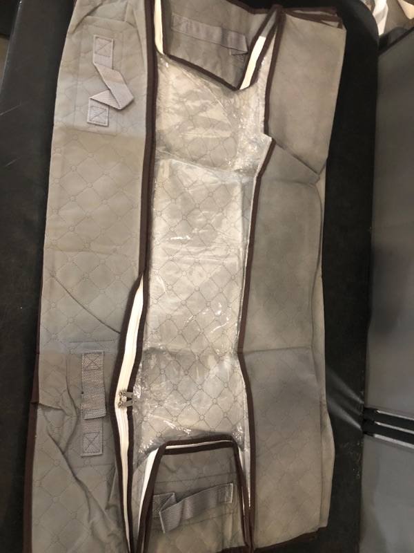 Photo 1 of 2-Pack Under Bed Storage Containers,4.7 Inches Tall Low Profile Underbed Closet Organizers and Storage Bins?Foldable with Sturdy Sidewalls/Bottom/Handles for Blankets,Comforter,Linen Sheets