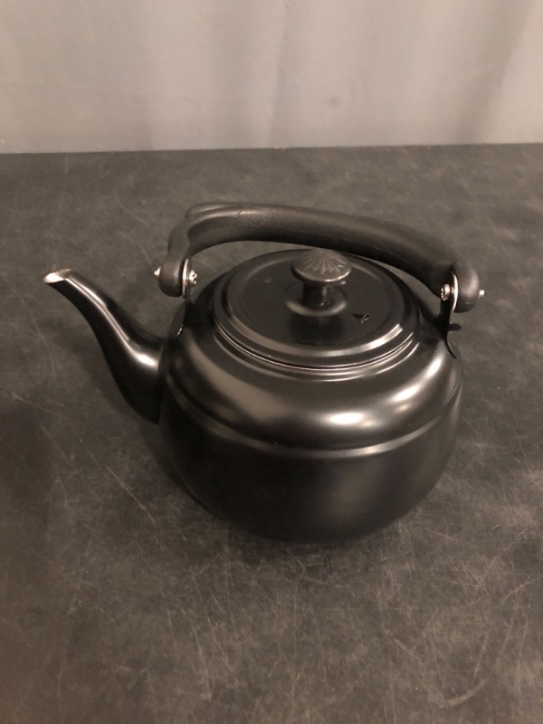 Photo 1 of 50 oz/1500ml Stainless Steel Steeping Teapot with Infuser for Loose Leaf Tea, Metal Tea Steeper Pot Coffee Water Kettle for Stovetop, Tea Maker for Hotels, Restaurant, Home, Kitchen, Black