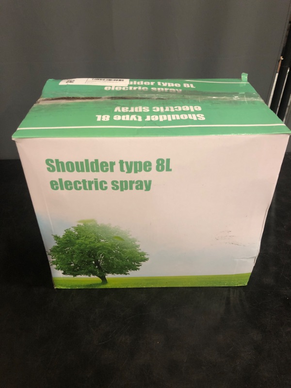 Photo 1 of Battery Powered Sprayer 2 Gallon, Electric Sprayer with 4 Mist Nozzles, USB Rechargeable Handle, 32in telescopic Wand, Garden Sprayer with Adjustable Shoulder Strap for Lawn, Garden, Cleaning