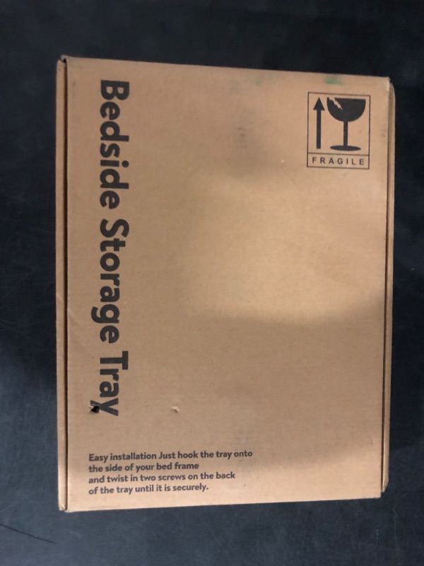 Photo 1 of Bedside Shelf Organizer Space Saving T Tray for Small Living Spaces Dorm Organizing Tray Bedside Shelf Organizer T Shaped Cable Hole Dorm Bed Tray