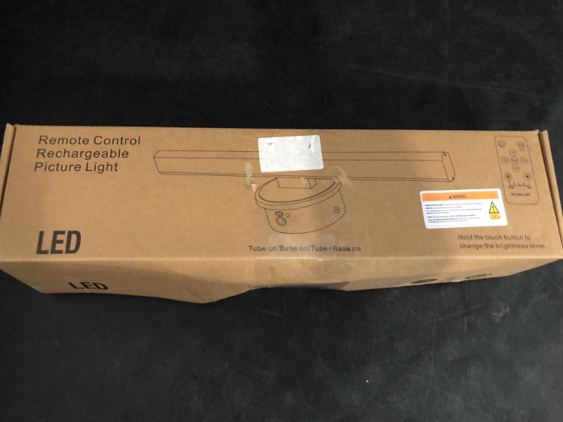 Photo 1 of Brass Picture Light, 16inches Battery Operated Picture Light,Wireless Art Light with Remote,Rechargeable Wall Lights for Painting,Gallery,Artwork,Portrait(Brass Gold)