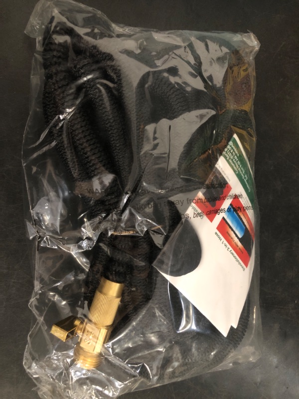 Photo 1 of Flexi Hose with 8 Function Nozzle, 75FT - Lightweight Expandable Garden Hose, No-Kink Flexibility, 3/4 Inch Solid Brass Fittings and Double Latex Core