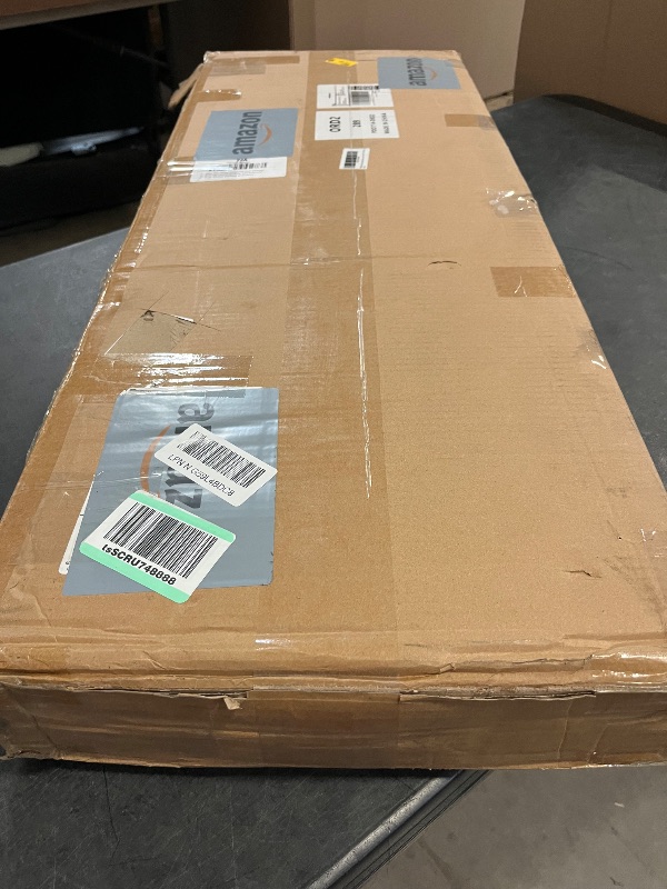 Photo 1 of PINPLUS Storage Ottoman Bench Tufted Oval Ottomans Bench Foot Rest, Chest Box Velvet Bench with Storage, 43"x15"x15" (White)
