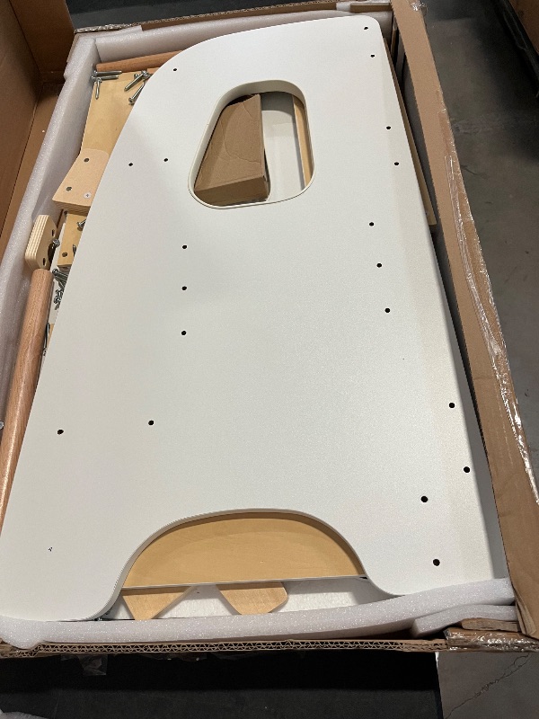 Photo 1 of Ezebaby Toddler Standing Tower, 3-Adjustable Height Toddler Kitchen Step Stool, Kids Helper Stool for Learning New Skills-White