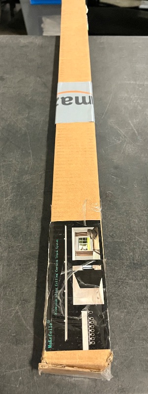 Photo 1 of Curtain Track Ceiling Mount heavy duty sliding Curtains Tracks rails Rod System Room Divider with clips 6-9ft Black
