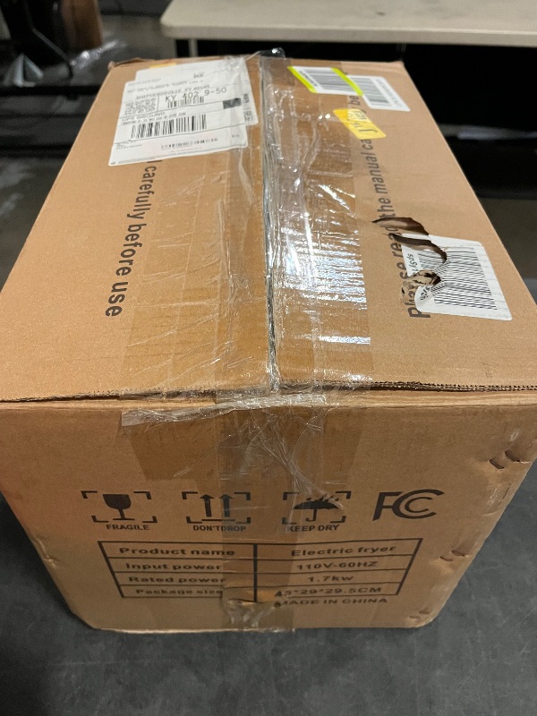 Photo 1 of Electric Deep Fryer 10L/10.5QT Stainless Steel Single Tank Commercial Fryer with Basket, 1700W 110V Countertop Deep Fryer for Home Kitchen and Restaurant Use with Oil Thermometer & Temperature Control