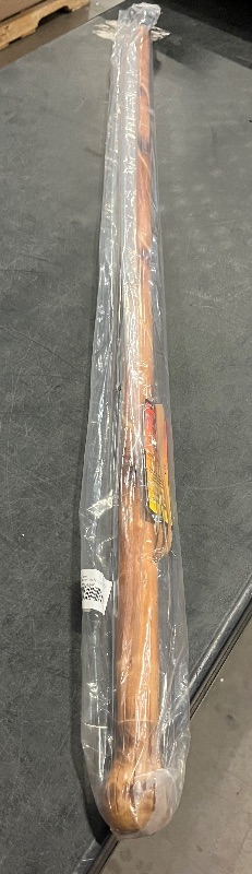 Photo 1 of Big Ball Head Twisted Style Wooden Walking Stick for Hiking with Compass (Nature Color, 48 Inches, One Piece)