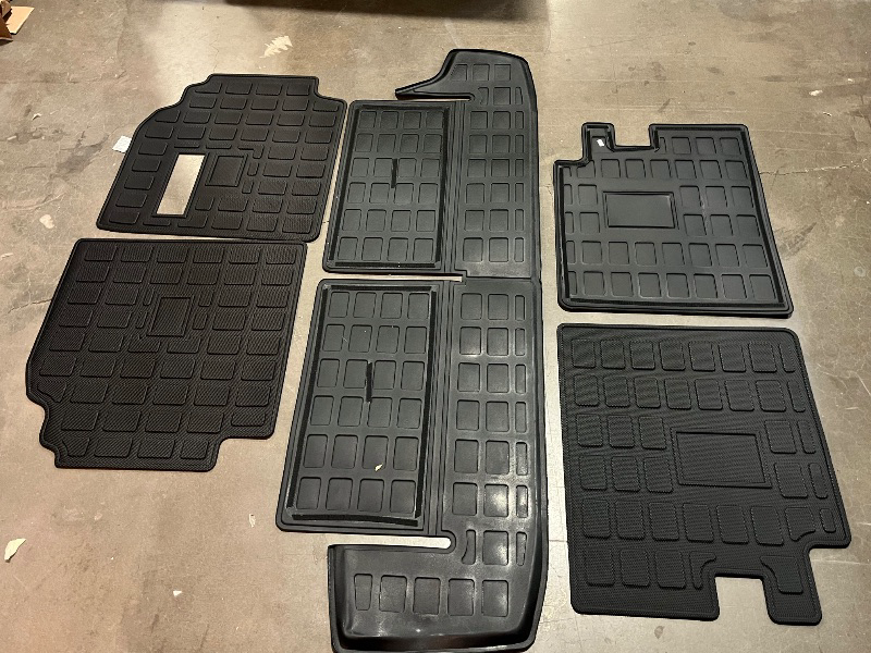 Photo 1 of Cargo Mat Compatible with 2010-2024 Toyota 4 Runner 7 Seat Trunk Mat Cargo Liner TPE Back Seat Cover Protector 2023 4Runner Accessories (Fit 7 Seat, Trunk Mat+2nd & 3rd Row Backrest Mats)
