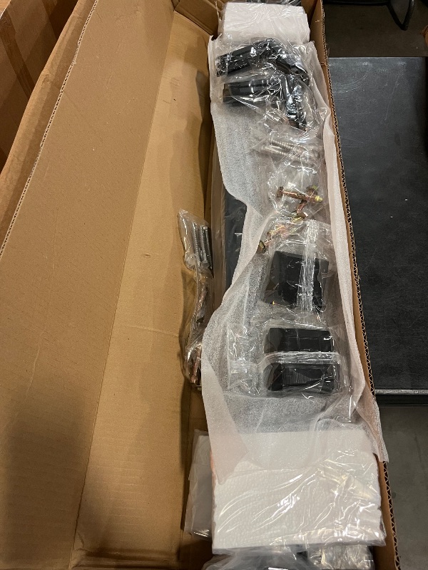 Photo 1 of 4 Pack 2.56 in. x 2.56 in. x 39 in. Aluminun Deck Railing Post with Screws, Black Textured Outdoor Powder-Coat Finish Stair Post for Decks, Porches & Balconies (4X 39in Post)
