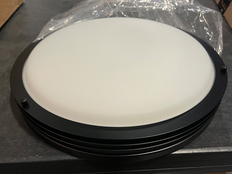 Photo 1 of Good Earth Lighting Majestic 14-in LED Ceiling Fixture, 1700 Lumens, Dimmable, Matte Black