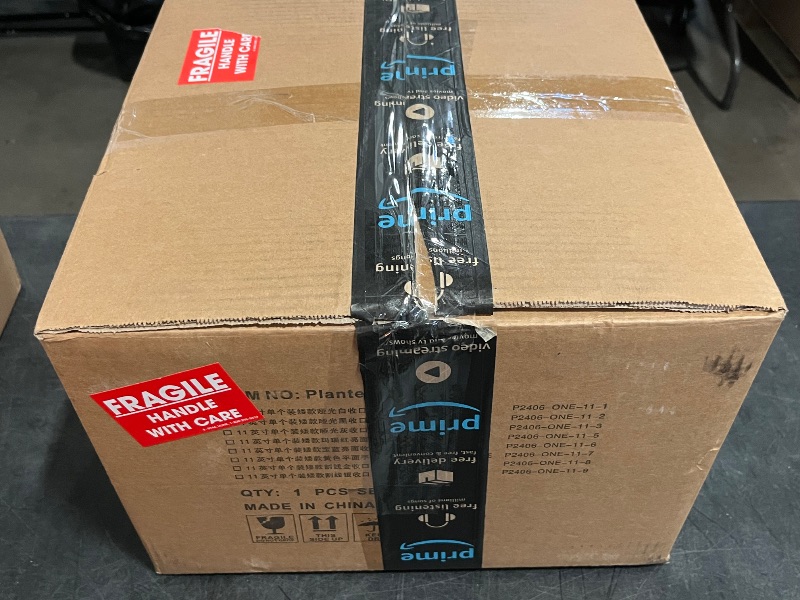 Photo 1 of Ceramic Pot for Plants - 11 Inch Modern Round Indoor Planter with Drainage Hole and Planter Saucer for Flowers, Patio Office Home Room Decor, Gardening Gifts for Women & Men, Blue
