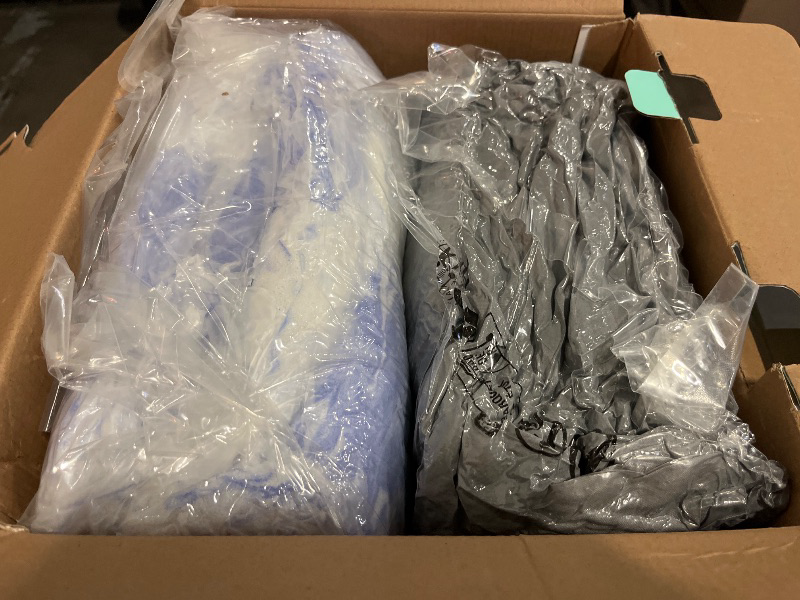 Photo 1 of Dual Layer 4 Inch Memory Foam Mattress Topper King - 2 Inch Gel Memory Foam and 2 Inch Pillow Top Mattress Pad, 7-Zone Egg Crate King Size Mattress Topper Support(Grey)