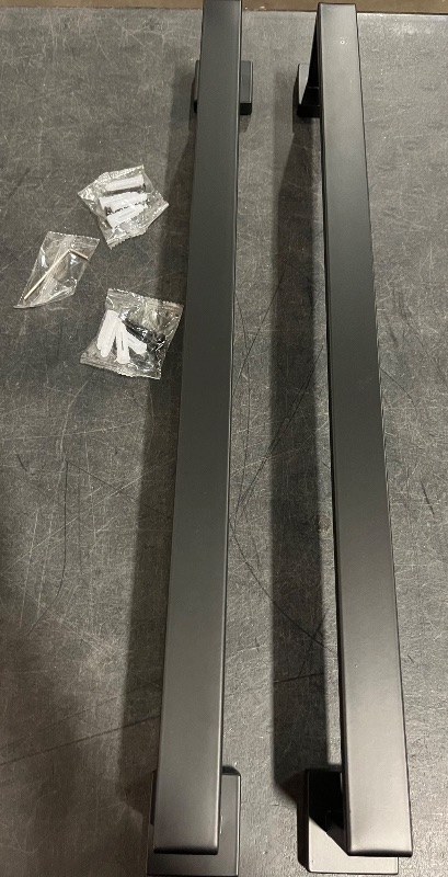 Photo 1 of *One Minor Bent ** Bathroom Towel Bar,24 Inch Towel Racks for Bathroom Wall Mounted,Stainless Steel Towel Rail Hanger for Wall,Matte Black Towel Holder for Wall, Kitchen(2 Pack)
