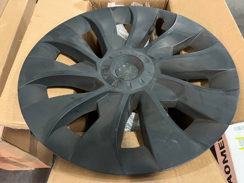 Photo 1 of 2023 Model 3 Wheel Cover - Compatible with Tesla 18 Inch Wheels, Symmetrical Design, Matte Black Hubcap Replacement for Model 3 2017-2023 Accessories
